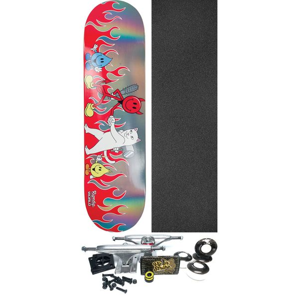 Rip N Dip World Industries Nerm vs Devilman Skateboard Deck - 8" x 31.75" - Complete Skateboard Bundle